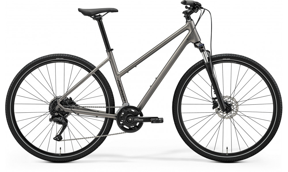 Velosipēds Merida Crossway 100 Lady 2026 silk warm slate grey(black) 