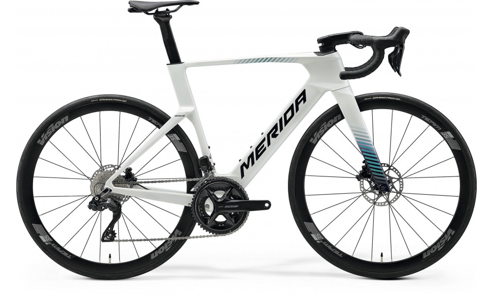 Velosipēds Merida Reacto 5000 2027 pearl/blue(teal) 