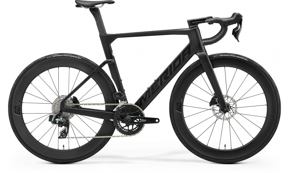 Velosipēds Merida Reacto 7000 2026 silk black(glossy dark silver) 