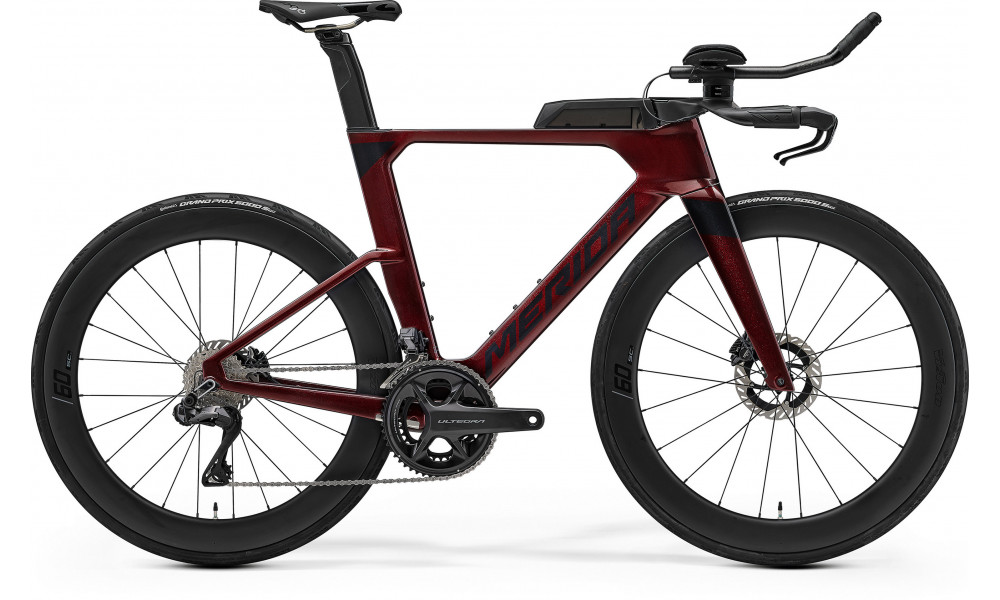 Velosipēds Merida Time Warp TRI Limited 2026 burgundy red(black) 