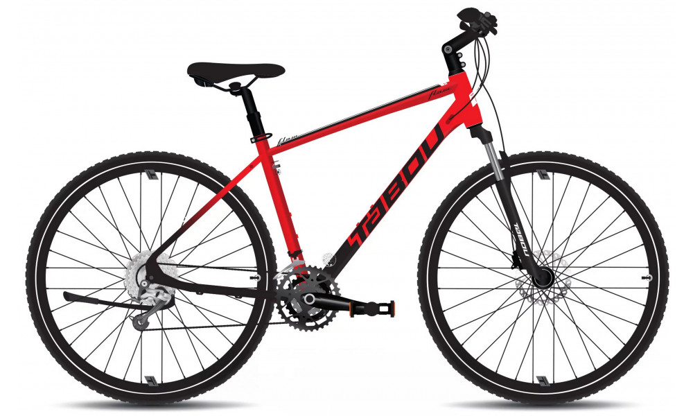 Velosipēds Tabou Flow 3 21 black-red 