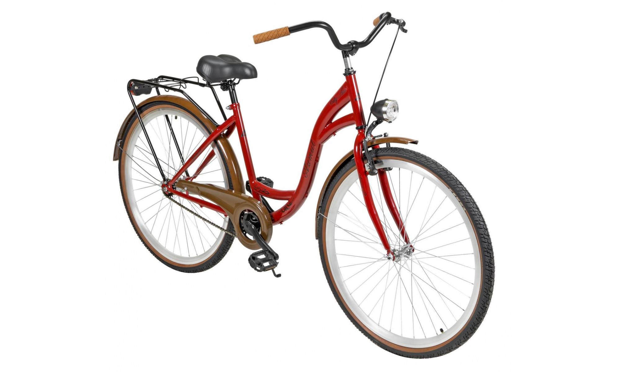 Velosipēds AZIMUT City Lux 28" 2025 bordo-brown - 6