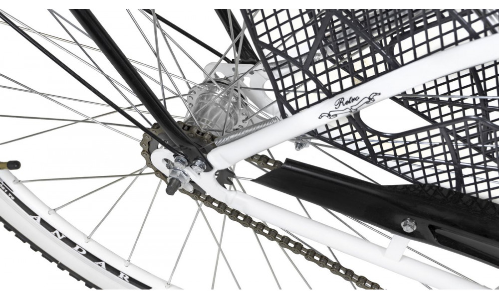 Velosipēds AZIMUT Retro Lux 28" 2025 white-black - 3