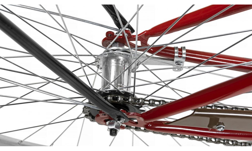 Velosipēds AZIMUT City Lux 26" 2025 with basket bordo-brown - 3