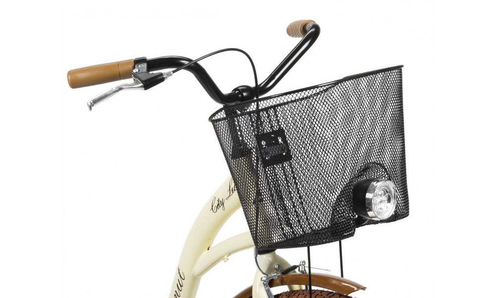Velosipēds AZIMUT City Lux 26" 2025 with basket cream-brown - 1