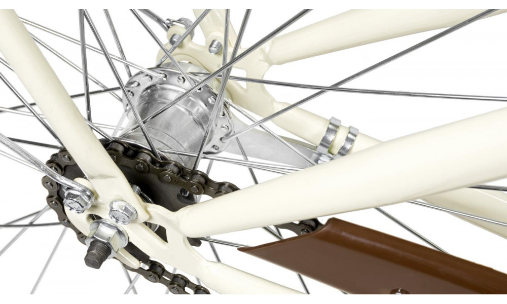 Velosipēds AZIMUT City Lux 26" 2025 with basket cream-brown - 4