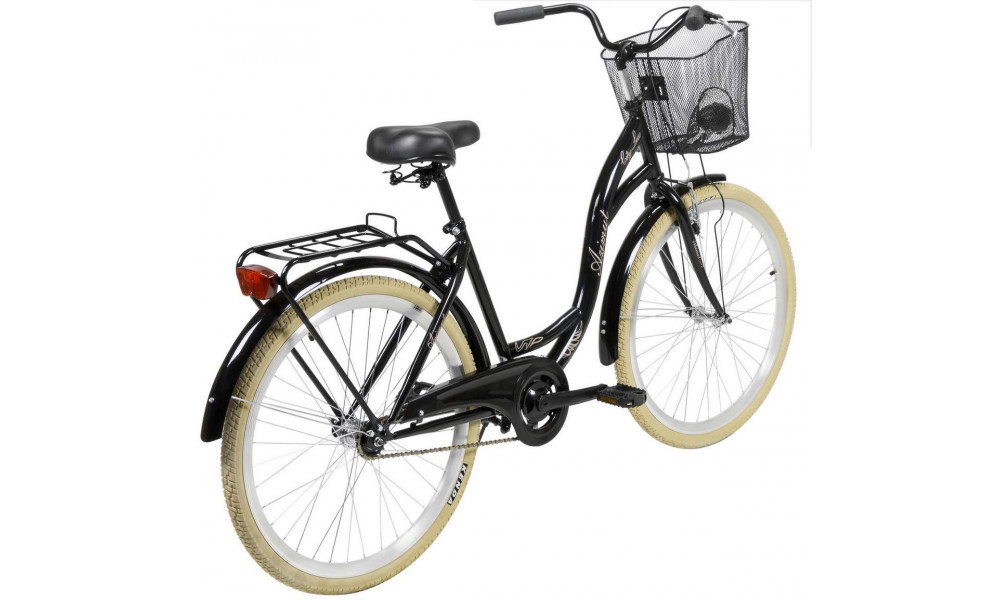 Velosipēds AZIMUT City Lux 26" 2025 with basket black-cream - 2