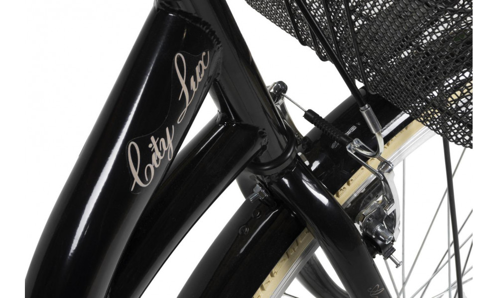 Velosipēds AZIMUT City Lux 26" 2025 with basket black-cream - 3