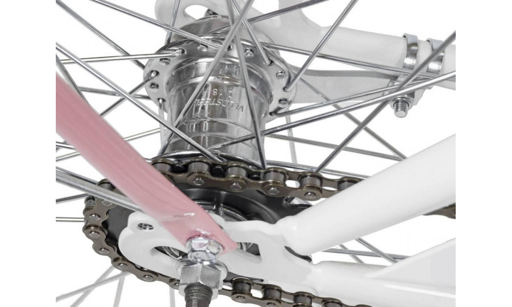 Velosipēds AZIMUT City Lux 26" 2025 with basket white-pink - 6