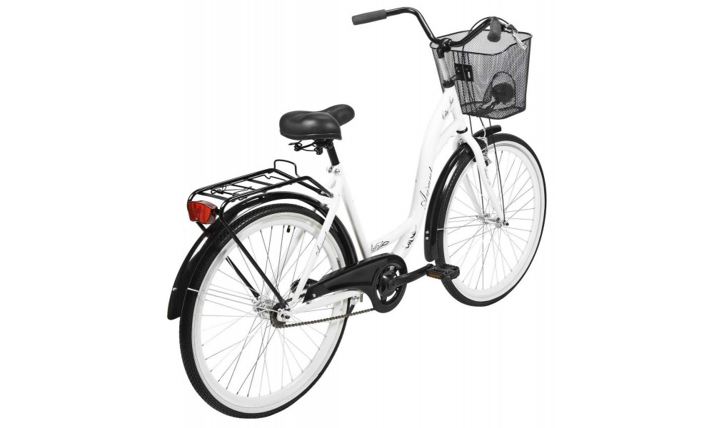 Velosipēds AZIMUT City Lux 26" 2025 with basket white-black - 2