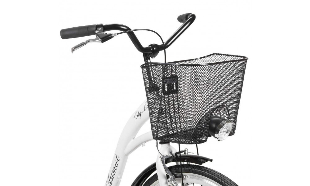 Velosipēds AZIMUT City Lux 26" 2025 with basket white-black - 3