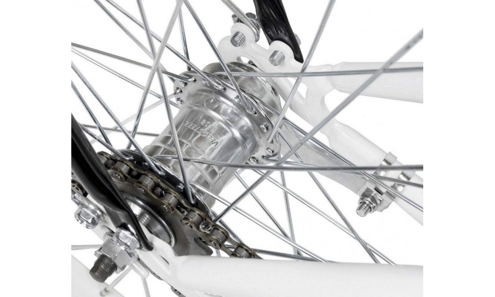 Velosipēds AZIMUT City Lux 26" 2025 with basket white-black - 6