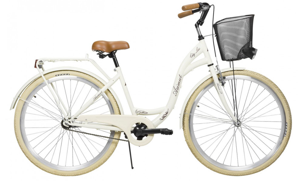 Velosipēds AZIMUT City Lux 28" 2025 with basket light cream - 1