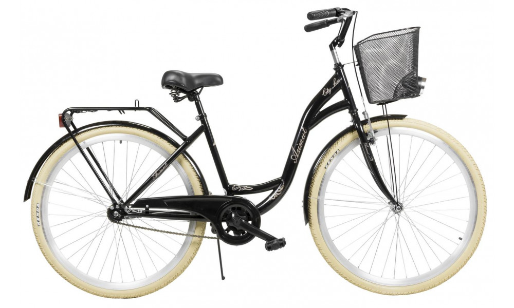 Velosipēds AZIMUT City Lux 28" 2025 with basket black-cream - 3