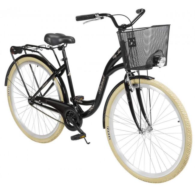 Velosipēds AZIMUT City Lux 28" 2025 with basket black-cream