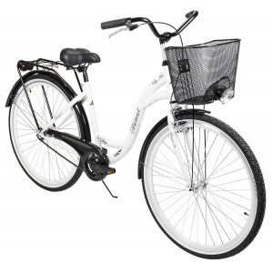 Velosipēds AZIMUT City Lux 28" 2025 with basket white-black