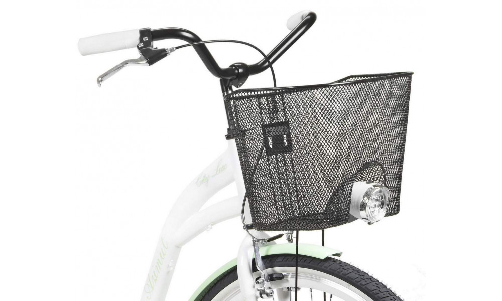 Velosipēds AZIMUT City Lux 28" 2025 with basket white-mint - 1
