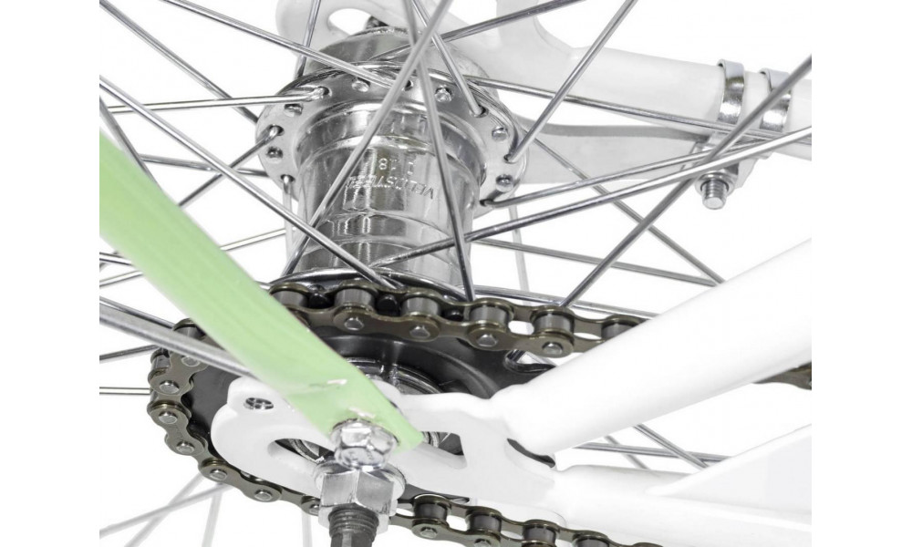 Velosipēds AZIMUT City Lux 28" 2025 with basket white-mint - 4