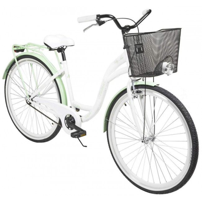 Velosipēds AZIMUT City Lux 28" 2025 with basket white-mint