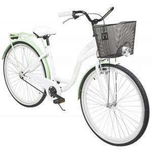 Velosipēds AZIMUT City Lux 28" 2025 with basket white-mint
