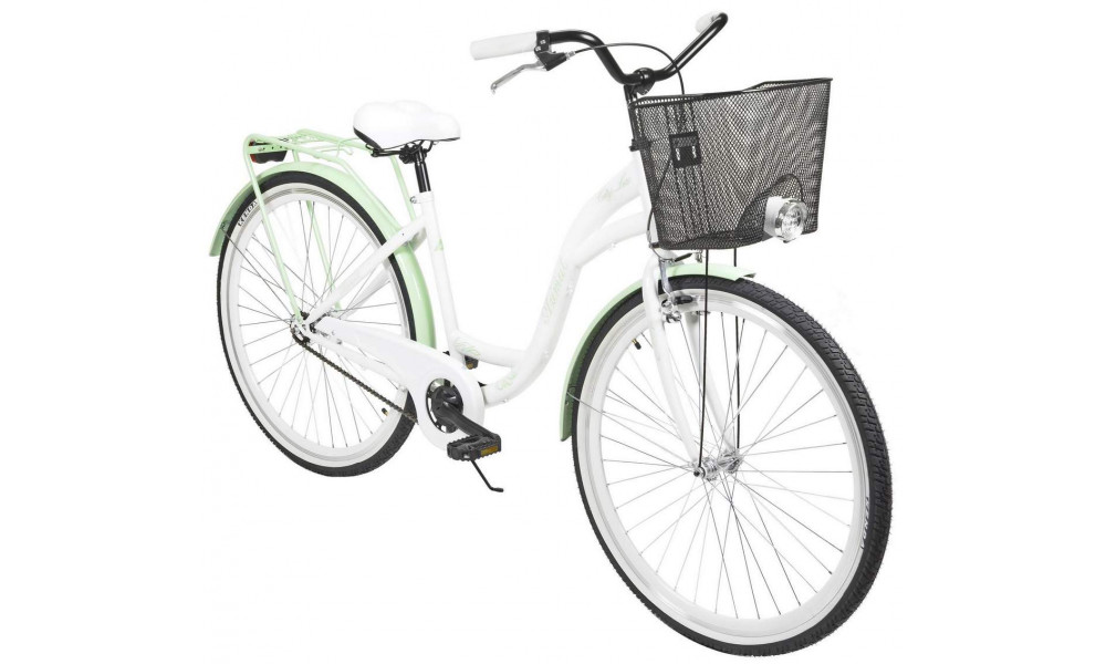 Velosipēds AZIMUT City Lux 28" 2025 with basket white-mint - 8