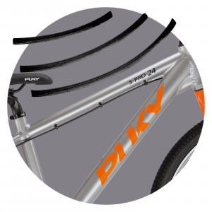 Velosipēds PUKY S-Pro 24-8 Alu silver orange