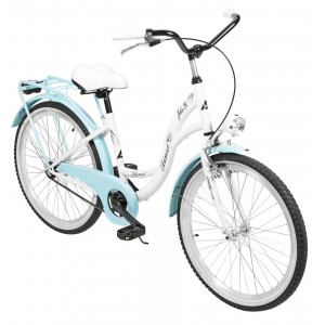 Velosipēds AZIMUT Julie 24" 2025 white-turquoise