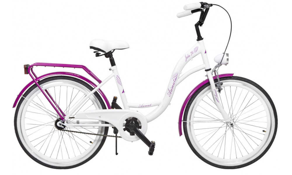 Velosipēds AZIMUT Julie 24" 2025 white-violet - 1