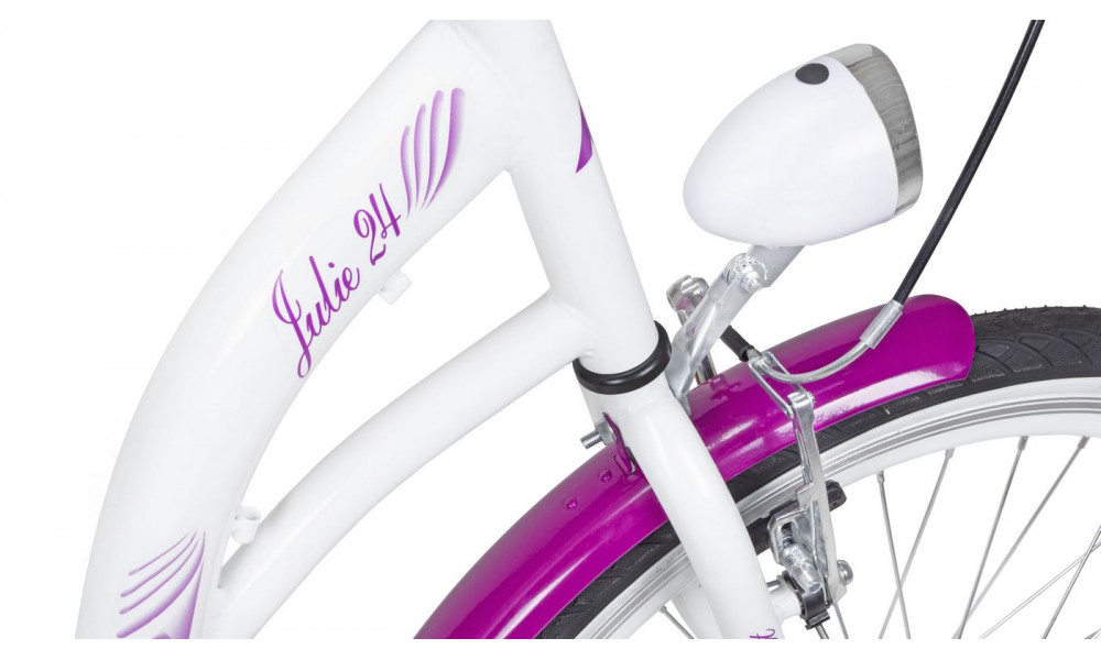 Velosipēds AZIMUT Julie 24" 2025 white-violet - 3
