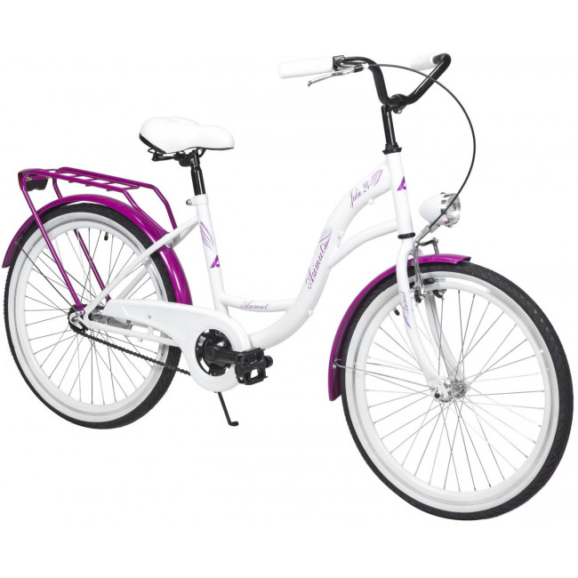 Velosipēds AZIMUT Julie 24" 2025 white-violet