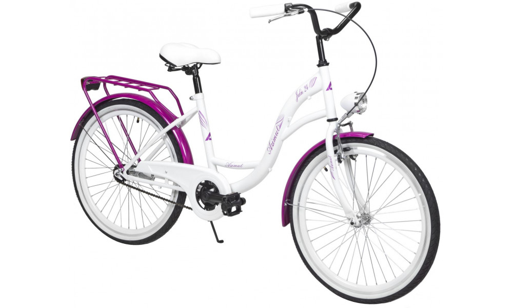 Velosipēds AZIMUT Julie 24" 2025 white-violet - 4