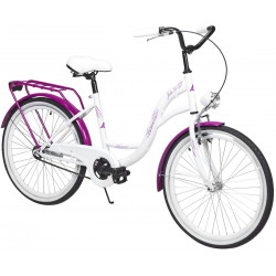 Velosipēds AZIMUT Julie 24" 2023 white-violet