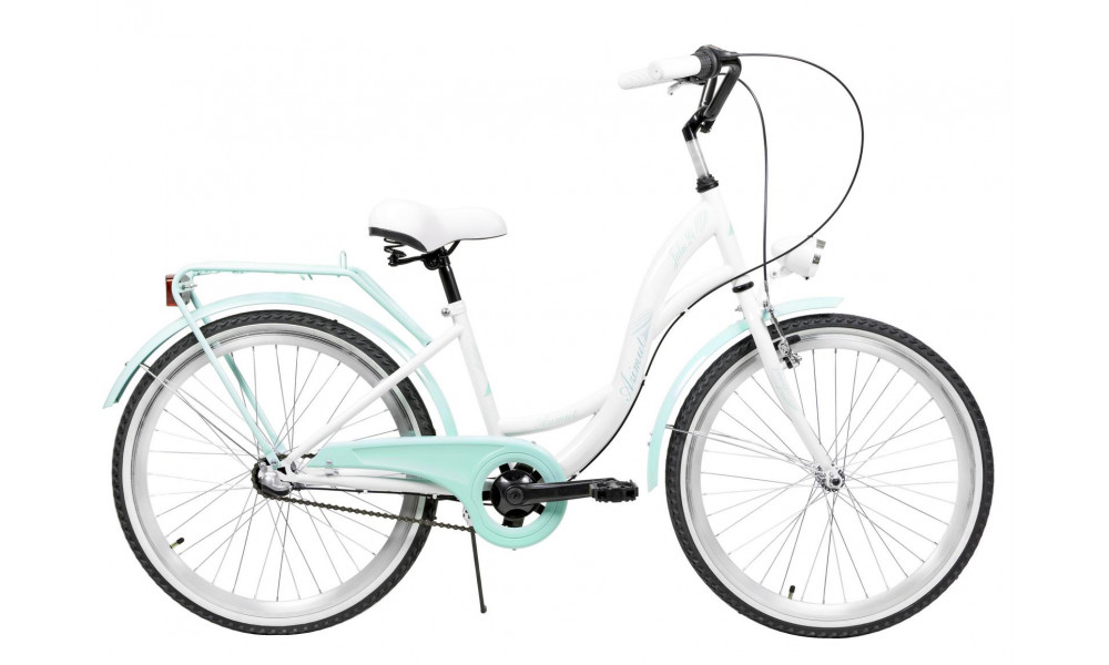 Velosipēds AZIMUT Julie 24" 3-speed 2025 white-turquoise - 2