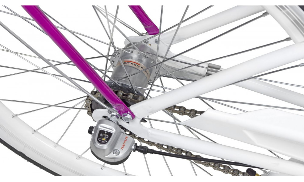 Velosipēds AZIMUT Julie 24" 3-speed 2025 white-violet - 2