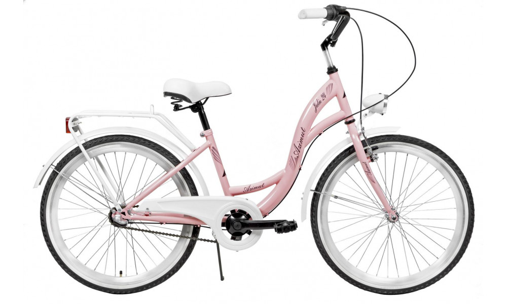 Velosipēds AZIMUT Julie 24" 3-speed 2025 pink-white - 1