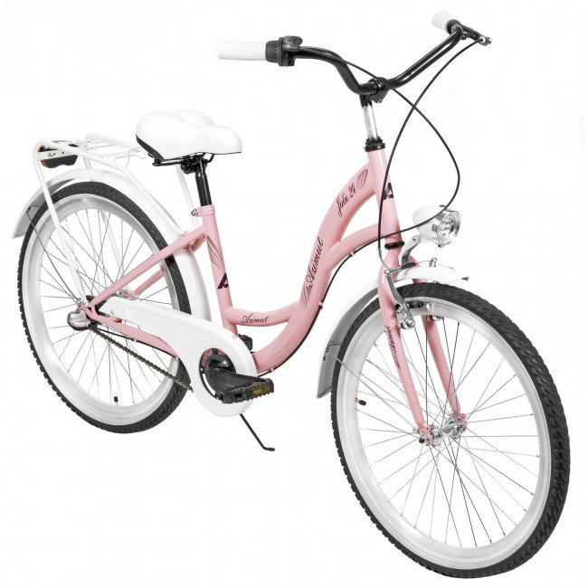 Velosipēds AZIMUT Julie 24" 3-speed 2025 pink-white