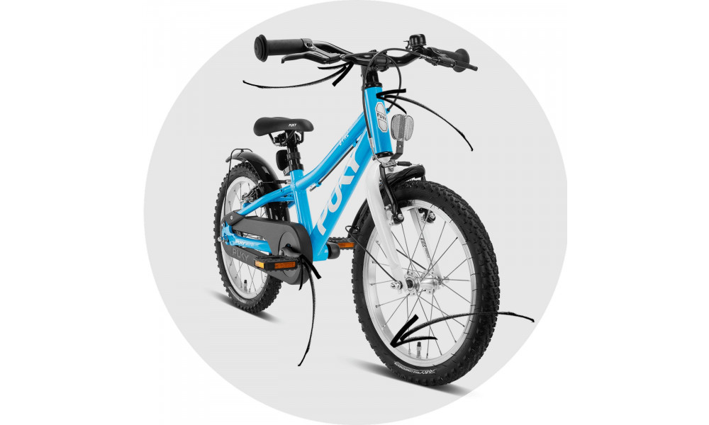 Velosipēds PUKY CYKE 16-1 Alu Freewheel freshblue-white - 3