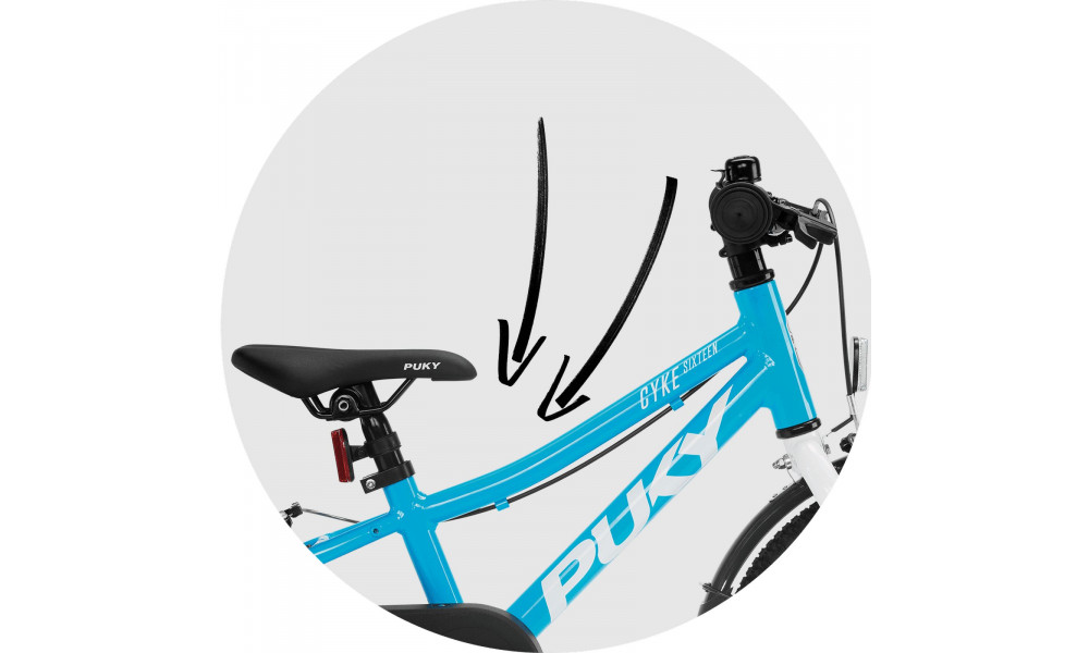 Velosipēds PUKY CYKE 16-1 Alu Freewheel freshblue-white - 4
