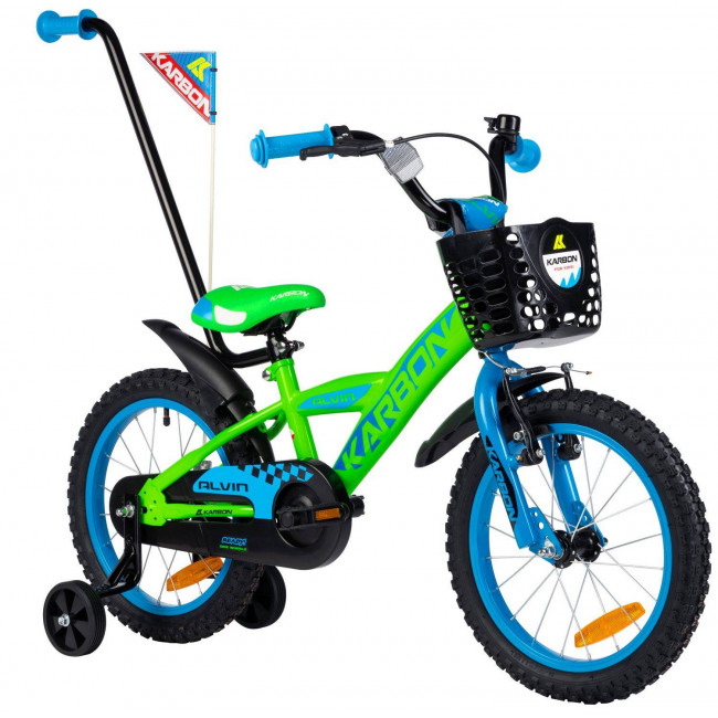 Velosipēds Karbon Alvin 18 green-blue