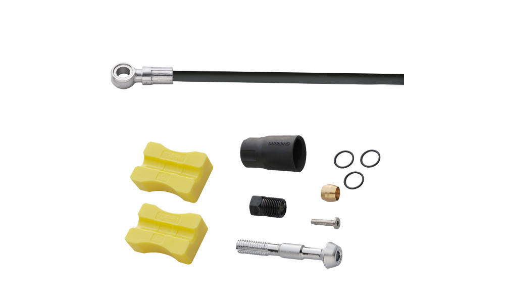 Disku bremžu šļūtenes Shimano XTR/XT/SLX/Alfine SM-BH90-SB Banjo 1000mm black - 1