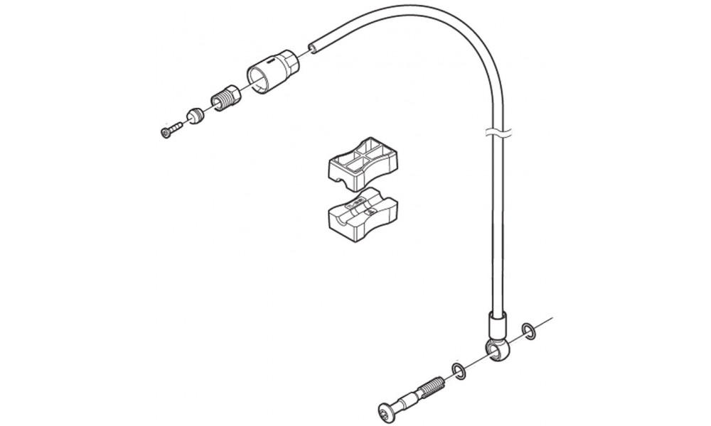 Disku bremžu šļūtenes Shimano XTR/XT/SLX/Alfine SM-BH90-SB Banjo 1000mm black - 2