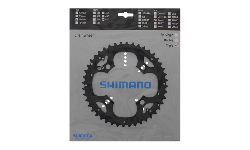 Priekšējā ķēdes riteņa Shimano FC-M530-44T black 