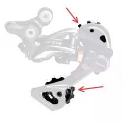Aizmugurējā pārslēdzēja rullīšu komplekts Shimano RD-M9000