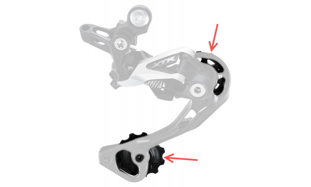 Aizmugurējā pārslēdzēja rullīšu komplekts Shimano RD-M980 