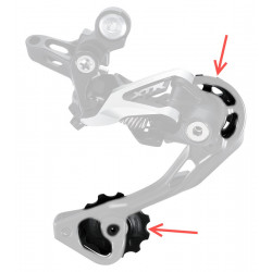 Aizmugurējā pārslēdzēja rullīšu komplekts Shimano RD-M980