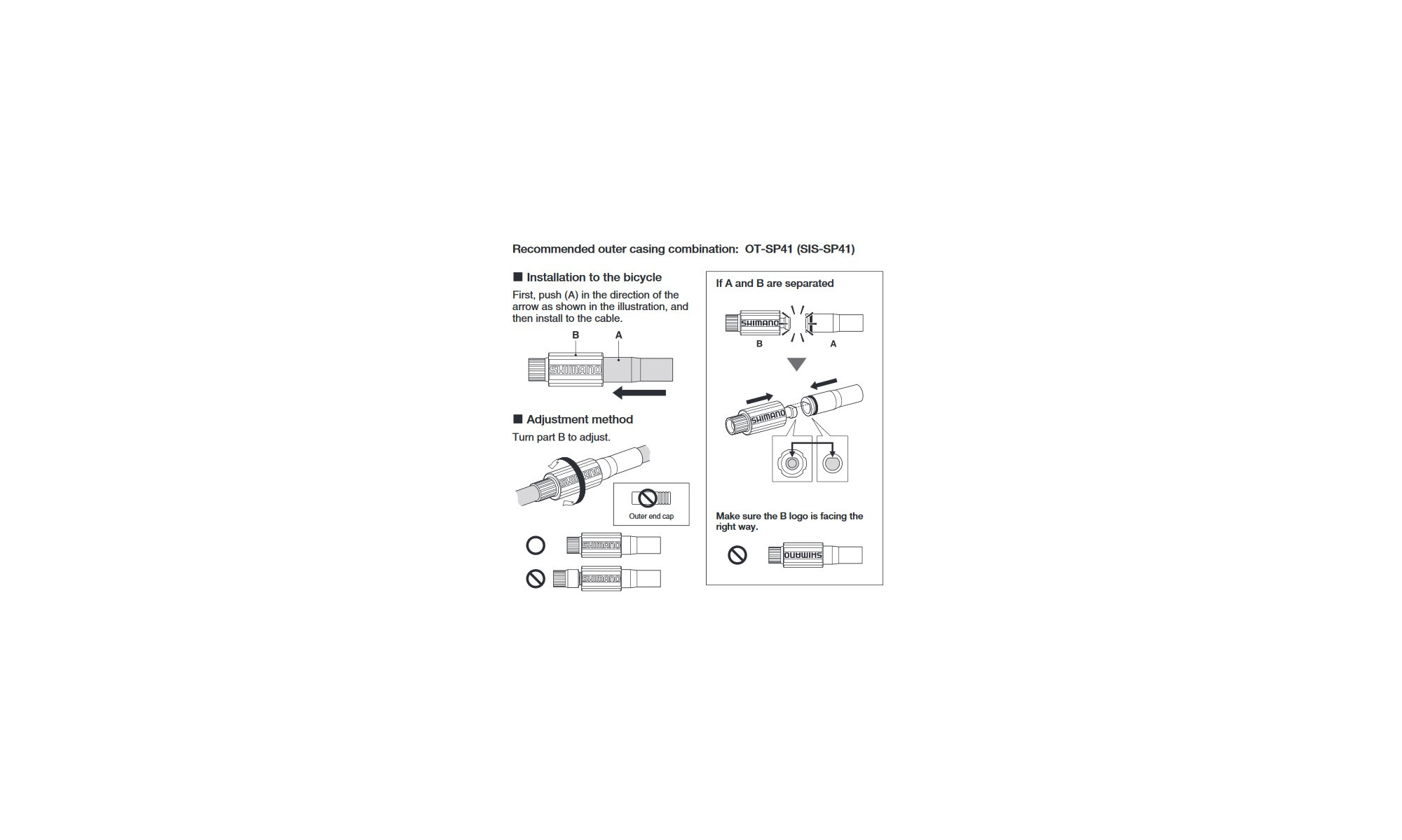 Pārslēdzēja trošu regulātors Shimano SM-CA70 (2 gab.) - 2 Pārslēdzēja trošu regulātors Shimano SM-CA70 (2 gab.) - 2