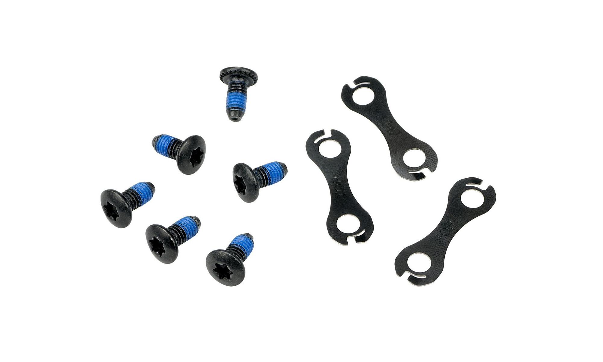 Diska bremžu rotora piestiprināšanas skrūves Shimano SM-RT75 with plates (6 gab.) 