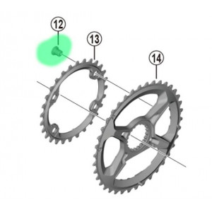 Priekšējā ķēdes rata stiprināšanas skrūve Shimano XT FC-M8000-1 M8x11.4 (4 gab.) Priekšējā ķēdes rata stiprināšanas skrūve Shimano XT FC-M8000-1 M8x11.4 (4 gab.)