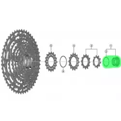 Kasete skrūve Shimano CS-M9100-12 Centerlock Lockring with spacer