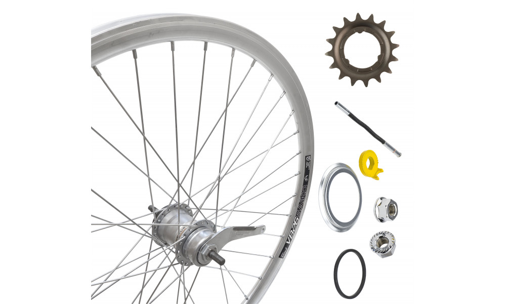 Aizmugurējais ritenis 26" Velosteel RBN rumba, DoubleWall silver aploce - 1